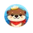 Generate one single cartoon animal avatar icon (PNG) for the Reviews block on bilucky.gr. This is NOT a realistic human portr