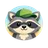 Generate one single cartoon animal avatar icon (PNG) for the Reviews block on bilucky.gr. This is NOT a realistic human portr